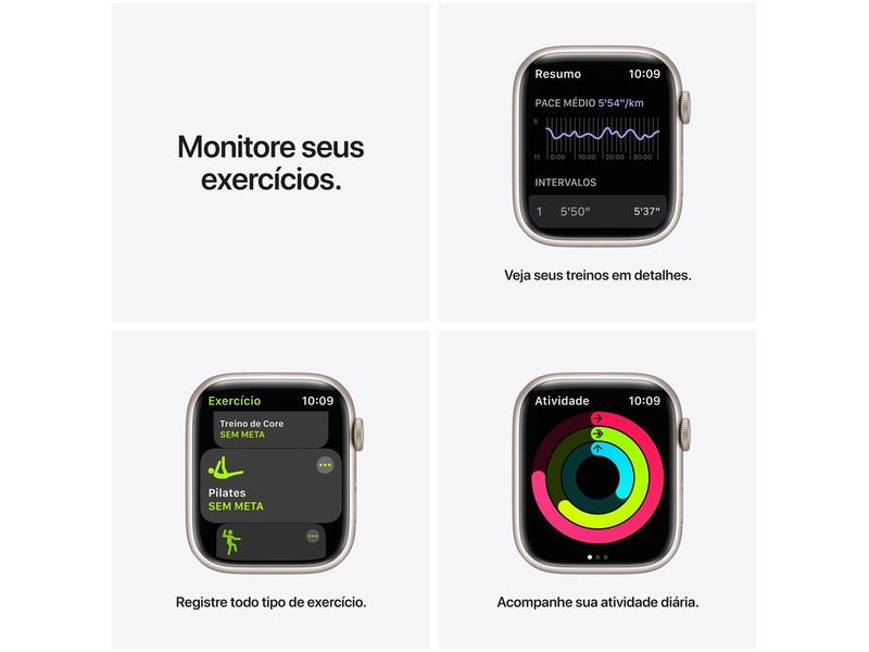 Apple Watch Nike Series 7 45mm GPS Caixa Estelar - Apple Watch